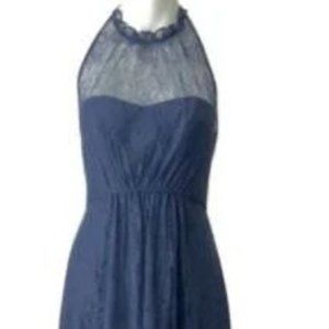 Davids Bridal Full lace halter Dress - WINE